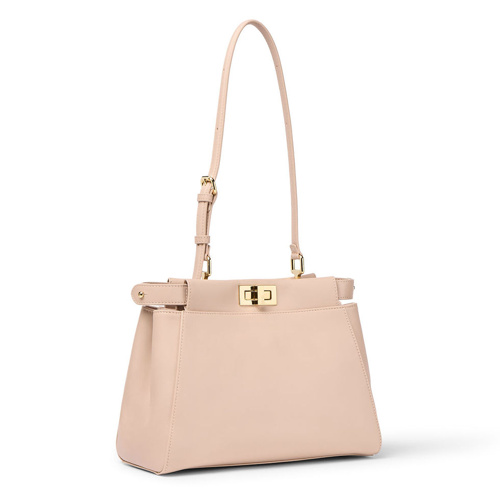 Fendi My Peekaboo Small bag in beige pink calfskin – view 2