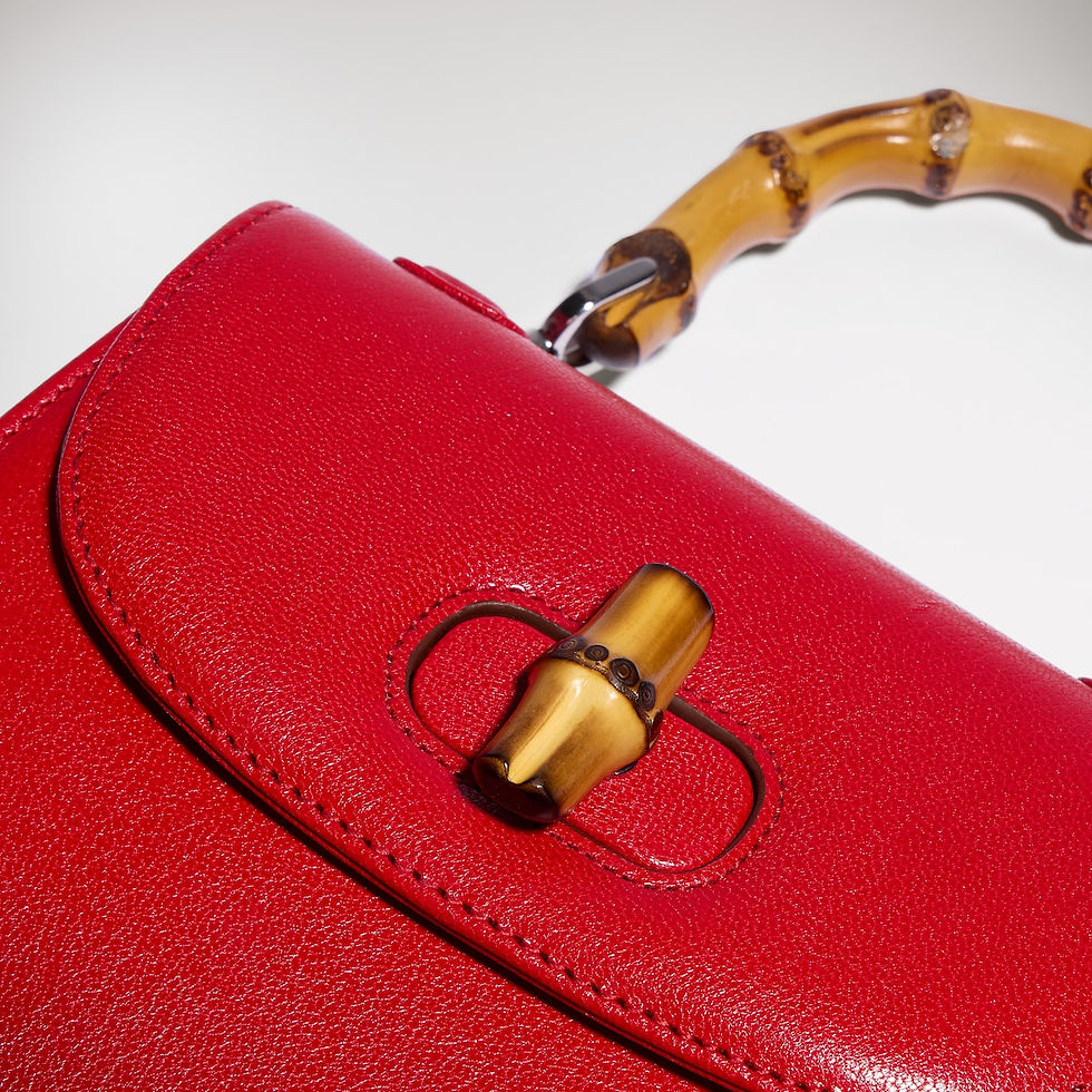 Thumbnail: Gucci Bamboo 1947 mini bag - red leather