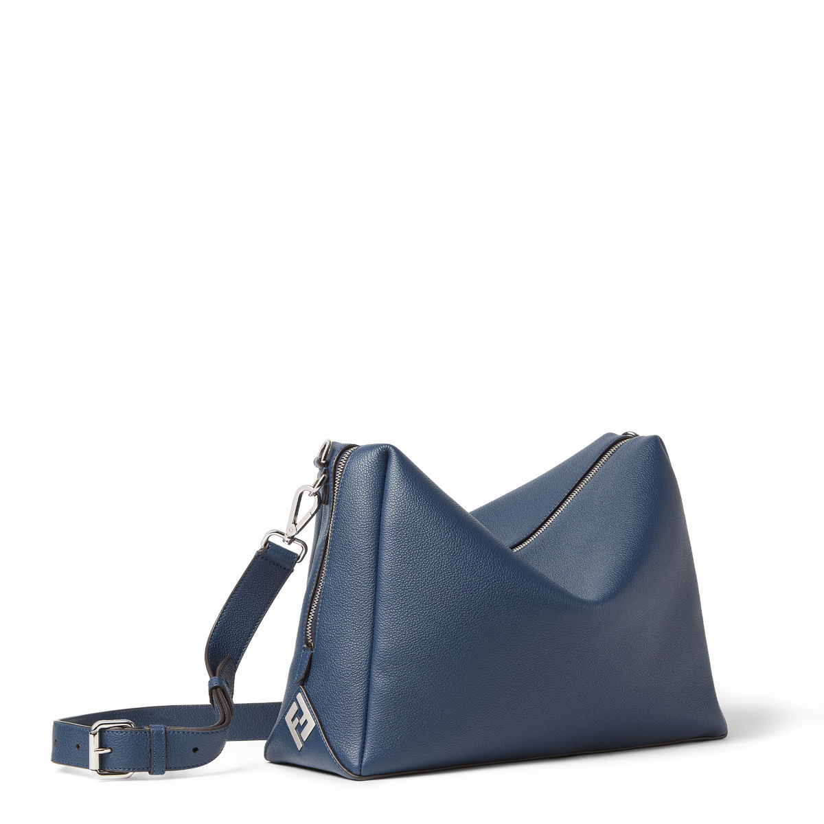 Fendi Lui Large bag in abyss blue full-grain calf leather – front view