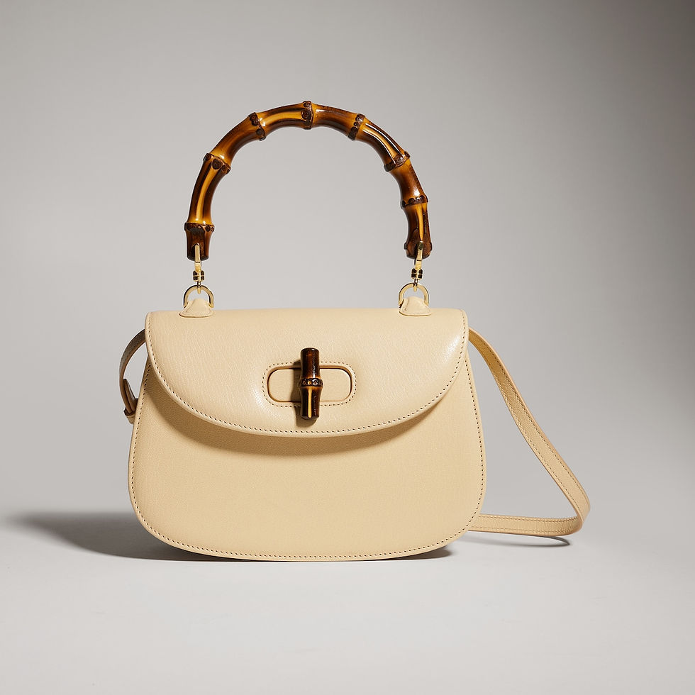 Thumbnail: Gucci Bamboo 1947 small bag - light yellow leather
