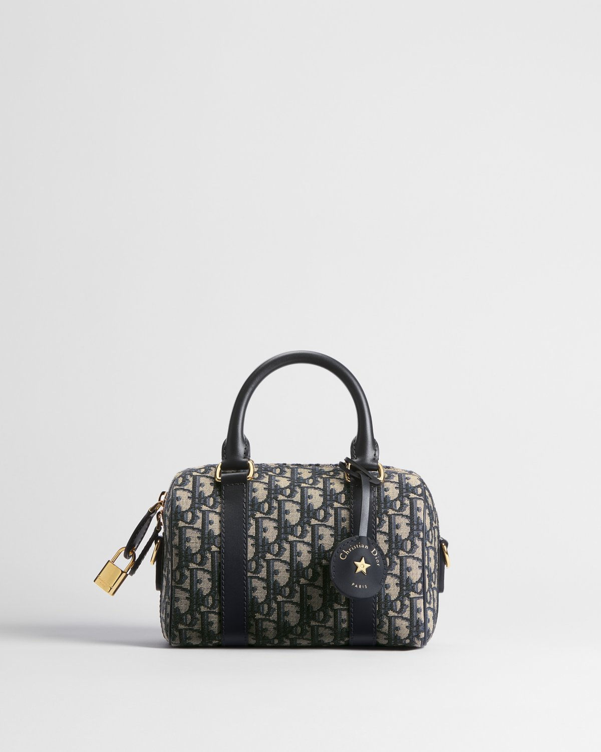Dior Soft Groove 20 bag in blue Dior Oblique jacquard – front view