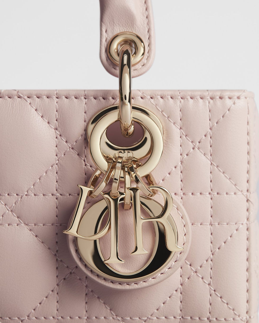 Thumbnail: Dior Micro Lady D-Joy bag in powder pink Cannage lambskin – view 6