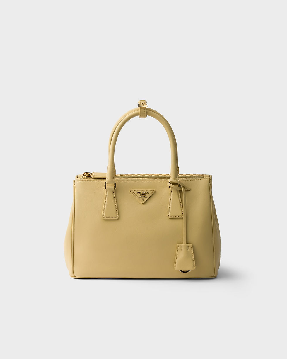 Prada Galleria medium bag in vanilla leather – front view