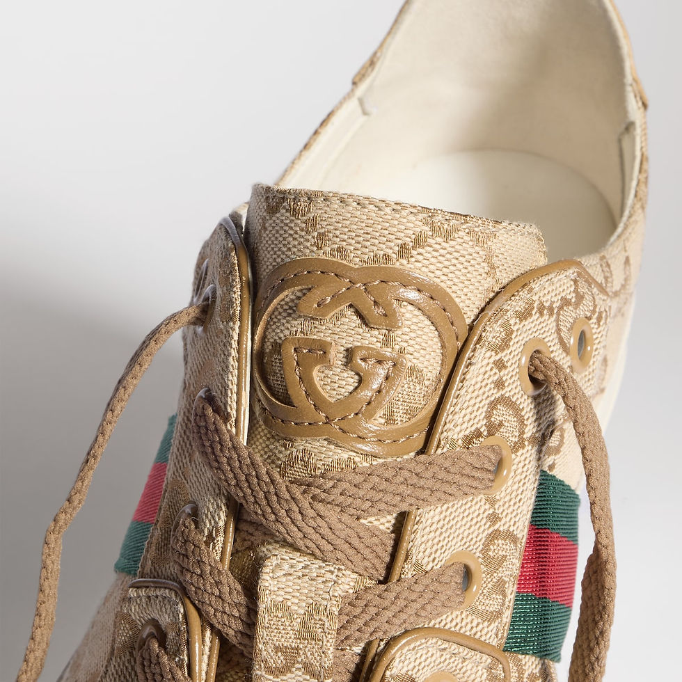 Thumbnail: Gucci Men's Stretch low-top sneaker - sand and brown GG canvas