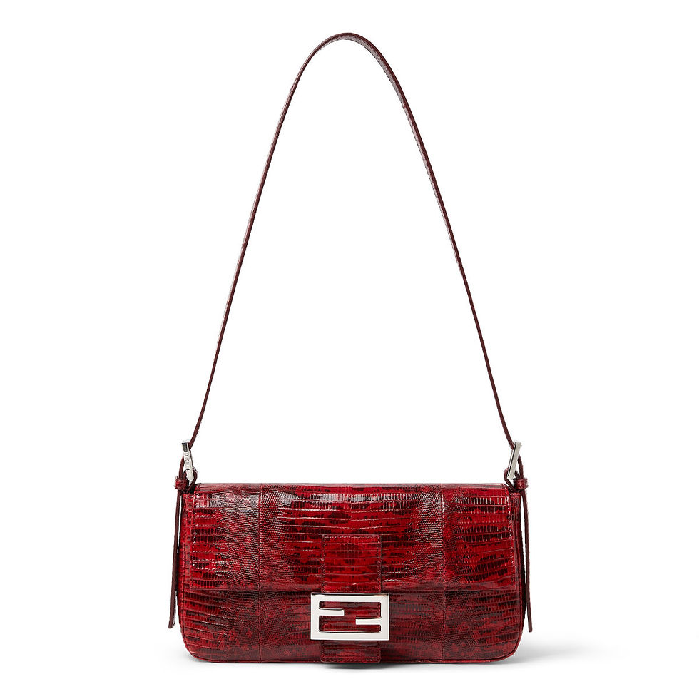 Fendi Baguette 26424 bag in red fine leather – view 2