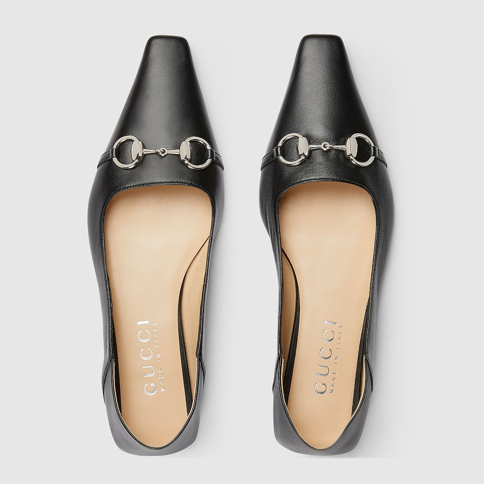 Thumbnail: Gucci Women's Vittoria ballerina - black leather