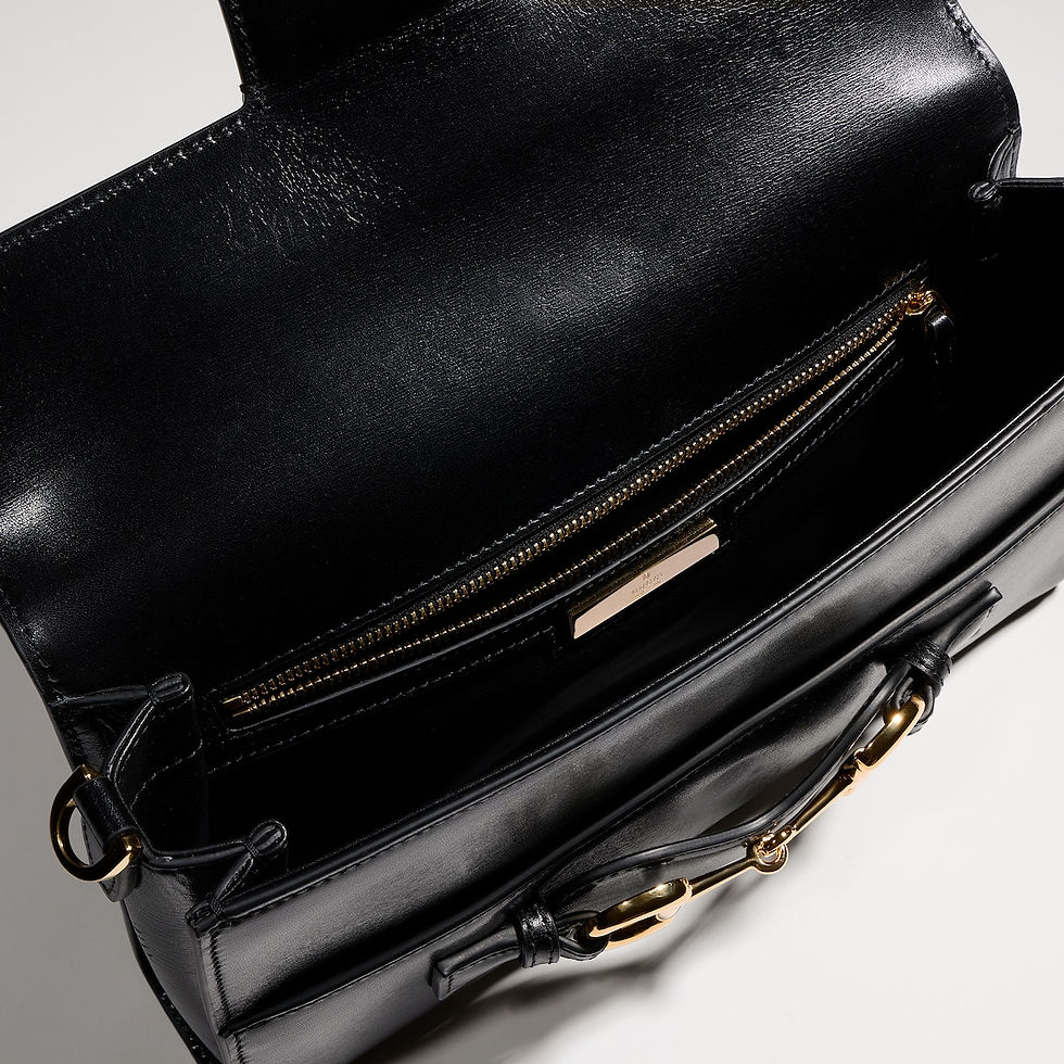 Thumbnail: Gucci Horsebit Ristretto medium shoulder bag - black leather