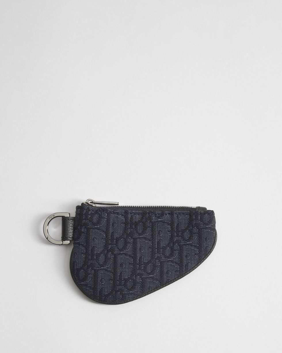 Thumbnail: Dior Saddle Triple Pouch in black Dior Oblique jacquard – removable nano Saddle pouch