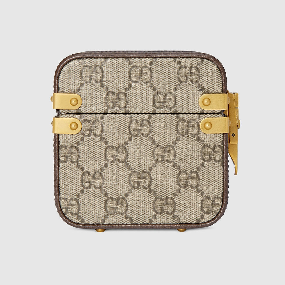 Thumbnail: Gucci Savoy mini rigid beauty case - beige and ebony Supreme