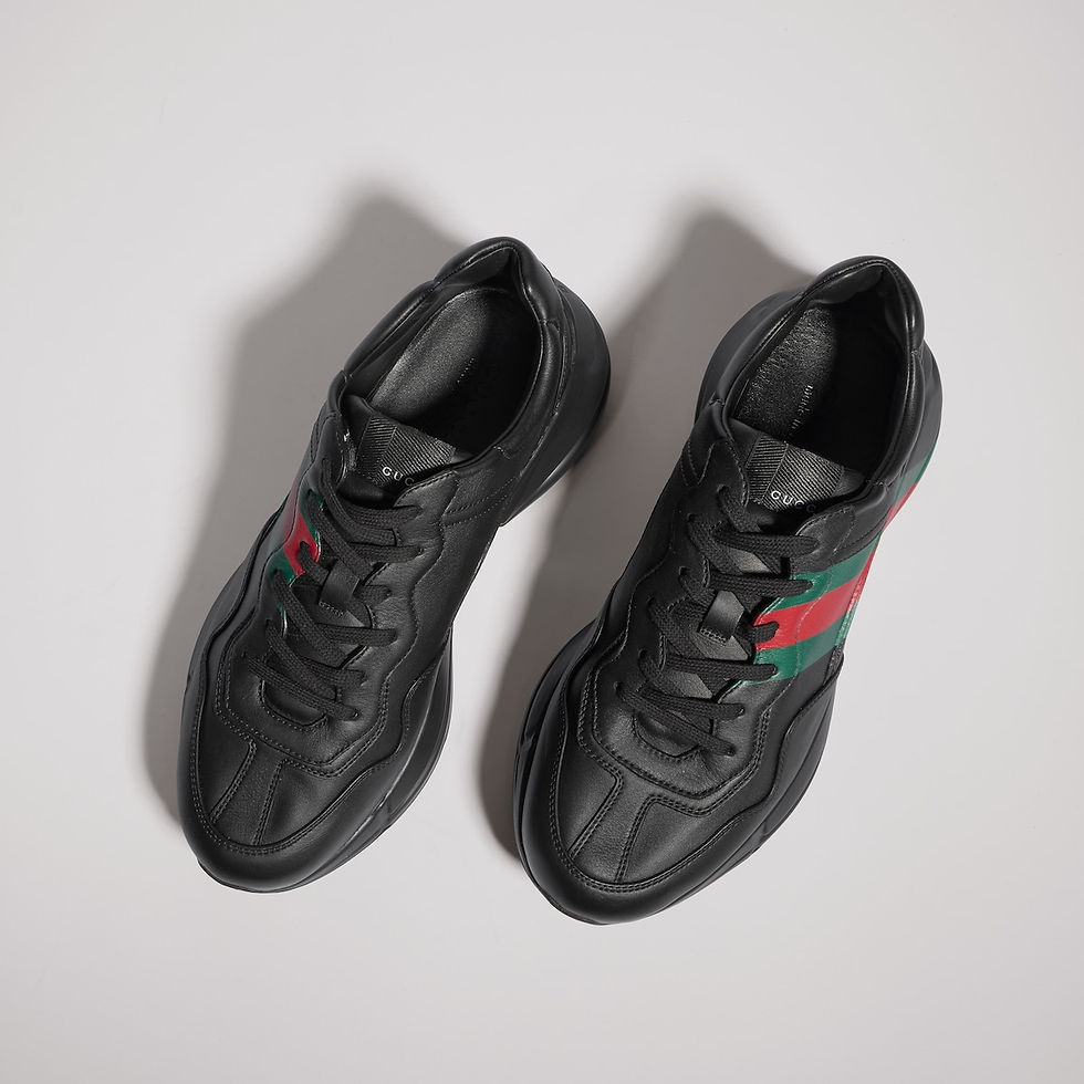 Thumbnail: Gucci Men's Rhyton sneaker - black leather