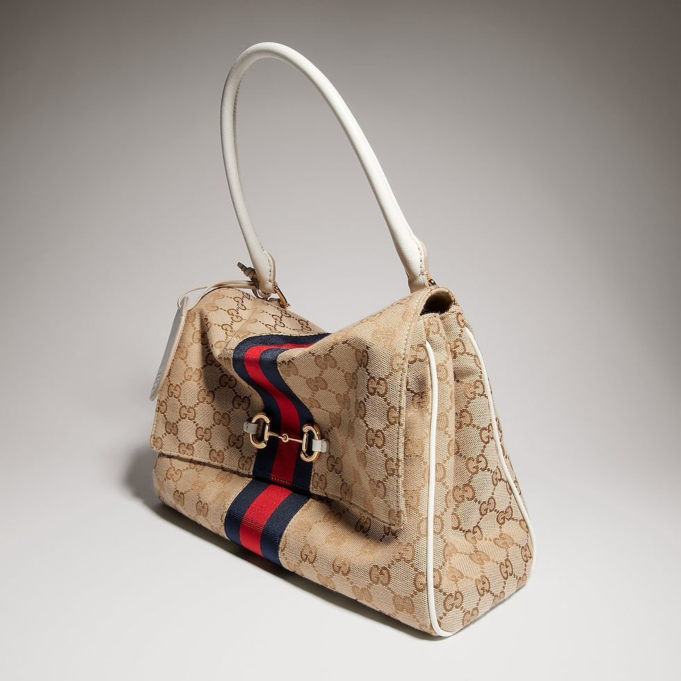 Thumbnail: Gucci Paparazzo medium top handle bag - sand and brown GG canvas