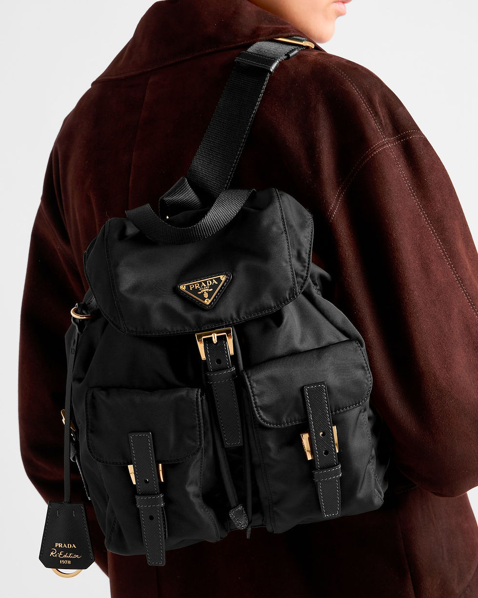 Prada Re-Edition 1978 small backpack in black Re-Nylon – view 2