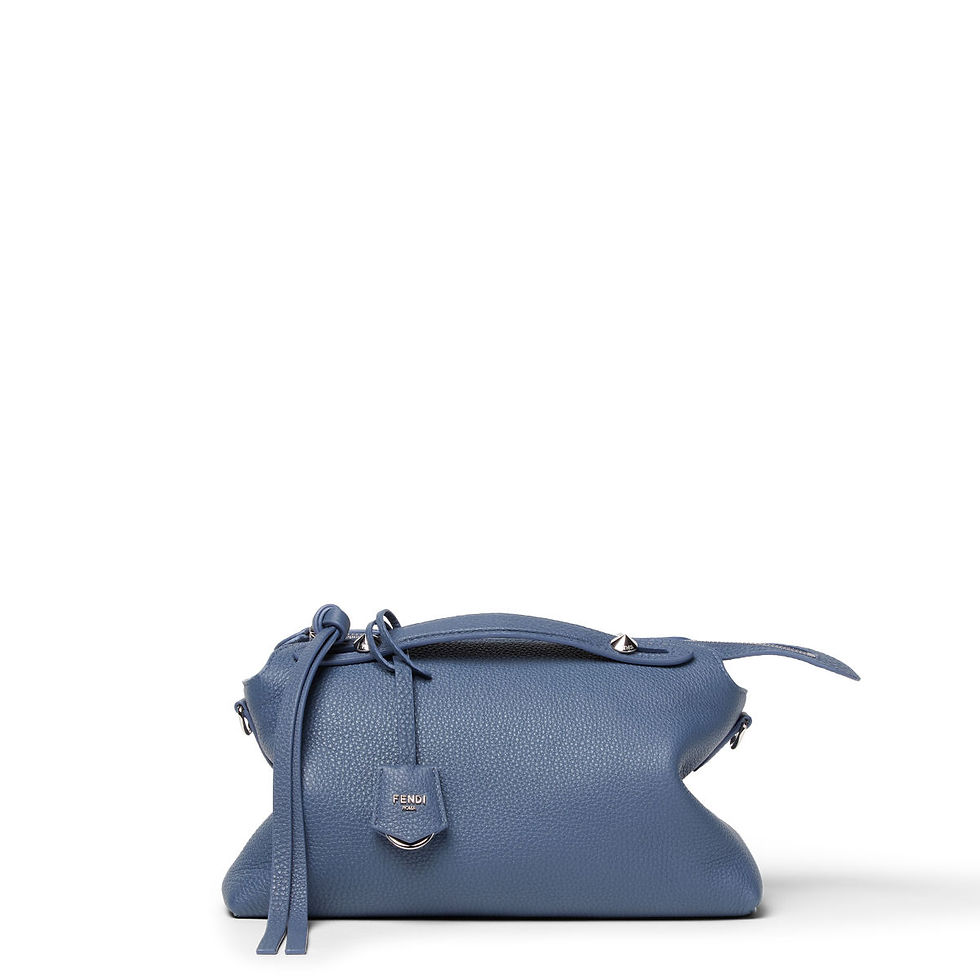 Fendi By The Way Soft Medium bag in light indigo Cuoio Romano leather – front view