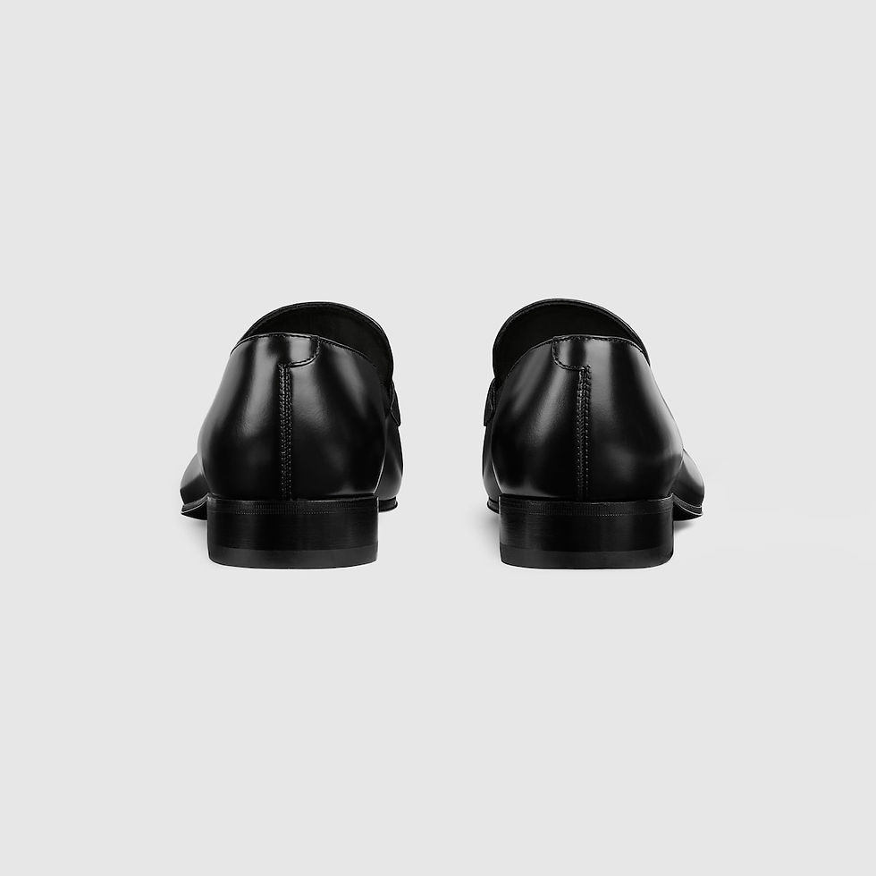 Thumbnail: Gucci Men's loafer with Gucci Crest - black leather