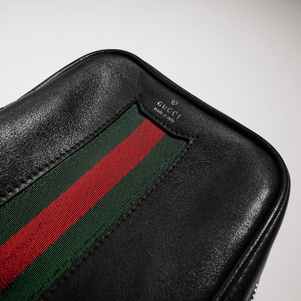 Thumbnail: Gucci Mini bag with Web - black soft leather