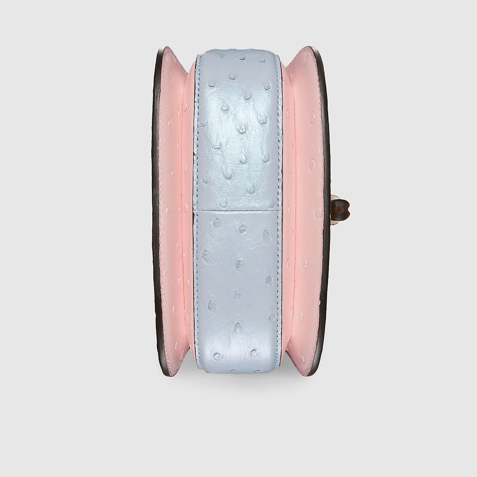 Thumbnail: Gucci Bamboo 1947 ostrich mini bag - pastel yellow