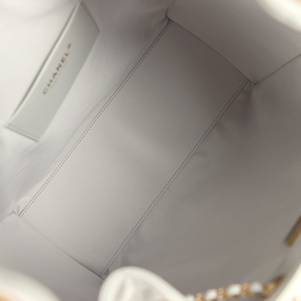 Thumbnail: Interior view of the grey hobo bag showing the fabric lining and slip pocket
