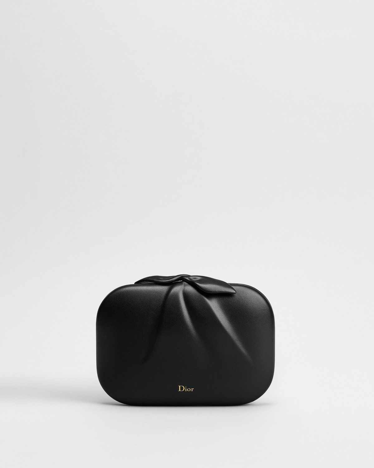 Dior Petit Dîner bag in black supple calfskin – front view