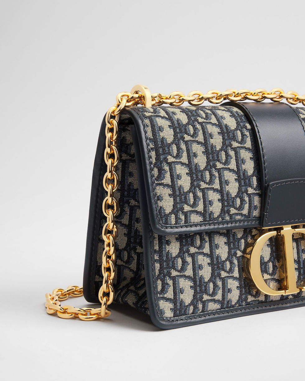 Thumbnail: Dior 30 Montaigne Chain Bag in blue Dior Oblique jacquard – view 6