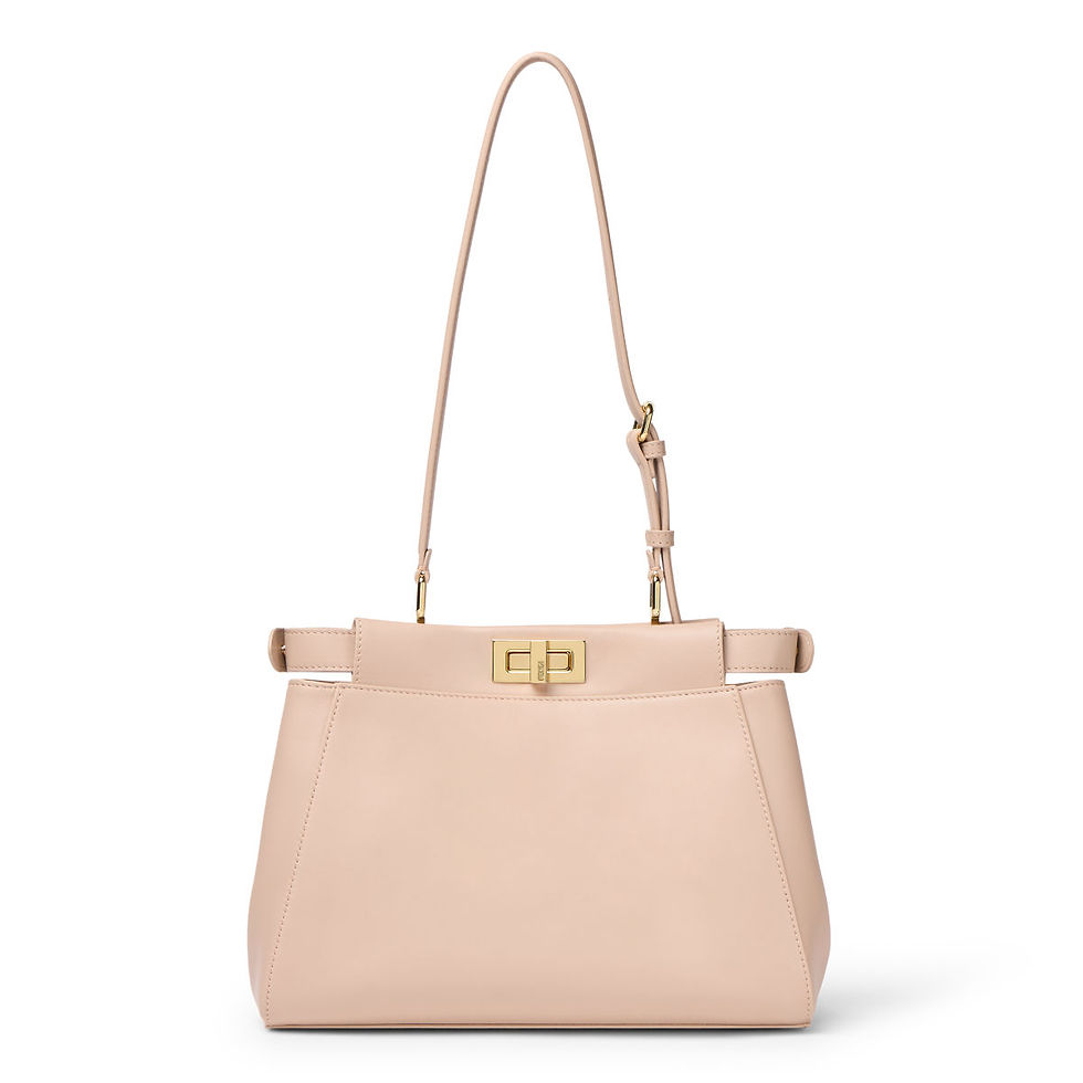 Thumbnail: Fendi My Peekaboo Small bag in beige pink calfskin – view 3