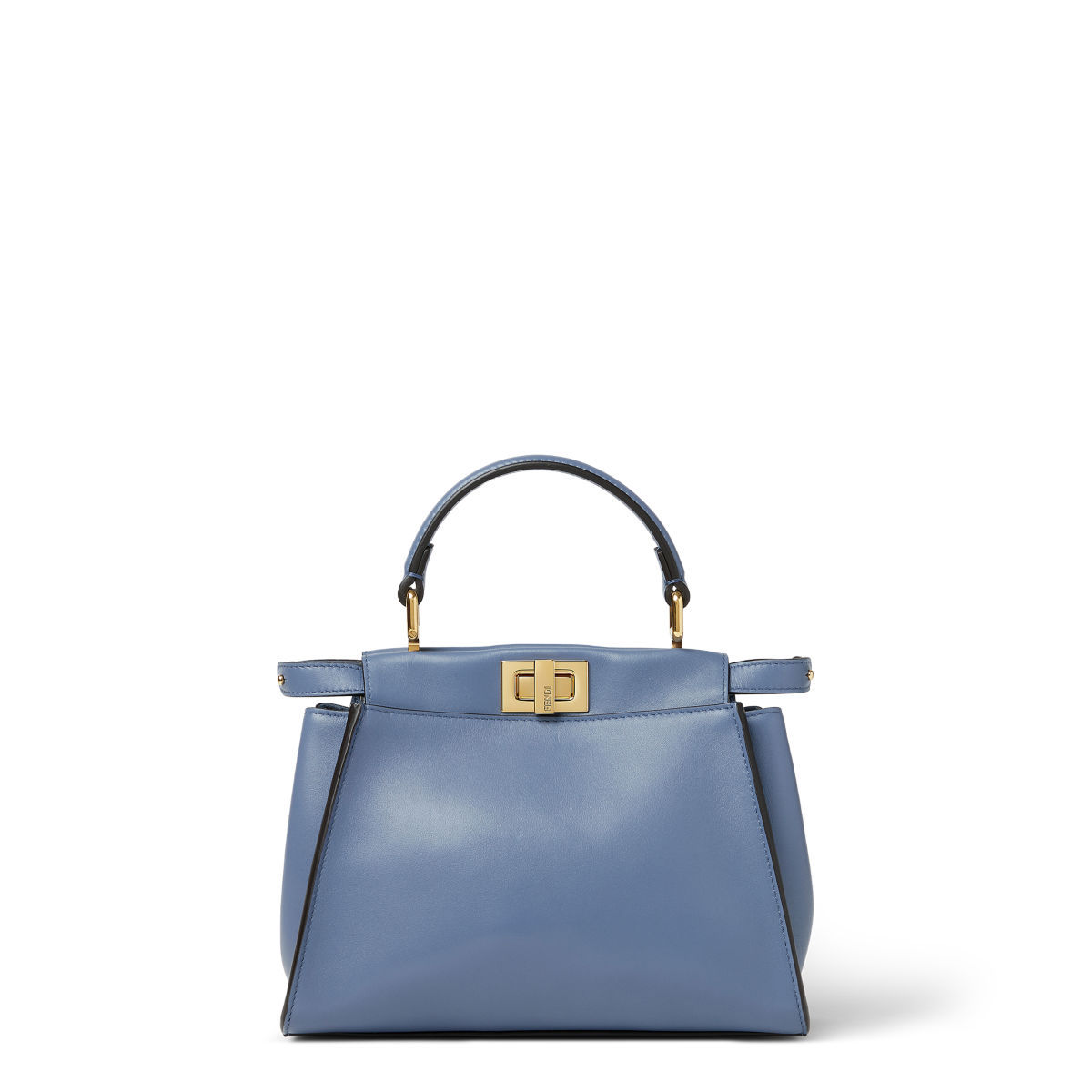 Fendi Peekaboo Mini bag in light indigo calfskin – front view