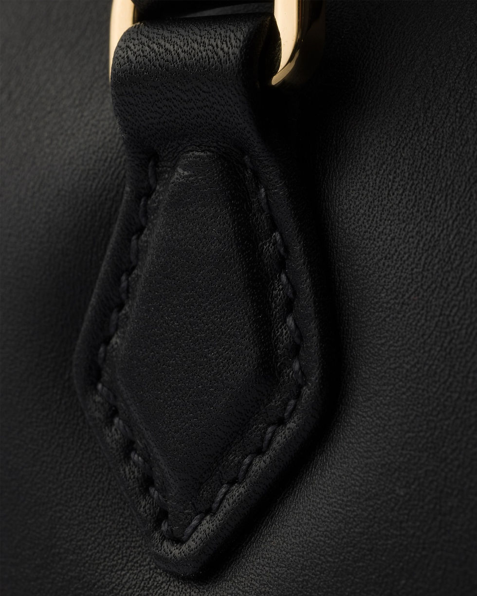 Thumbnail: Prada medium top-handle bag in black leather – view 6