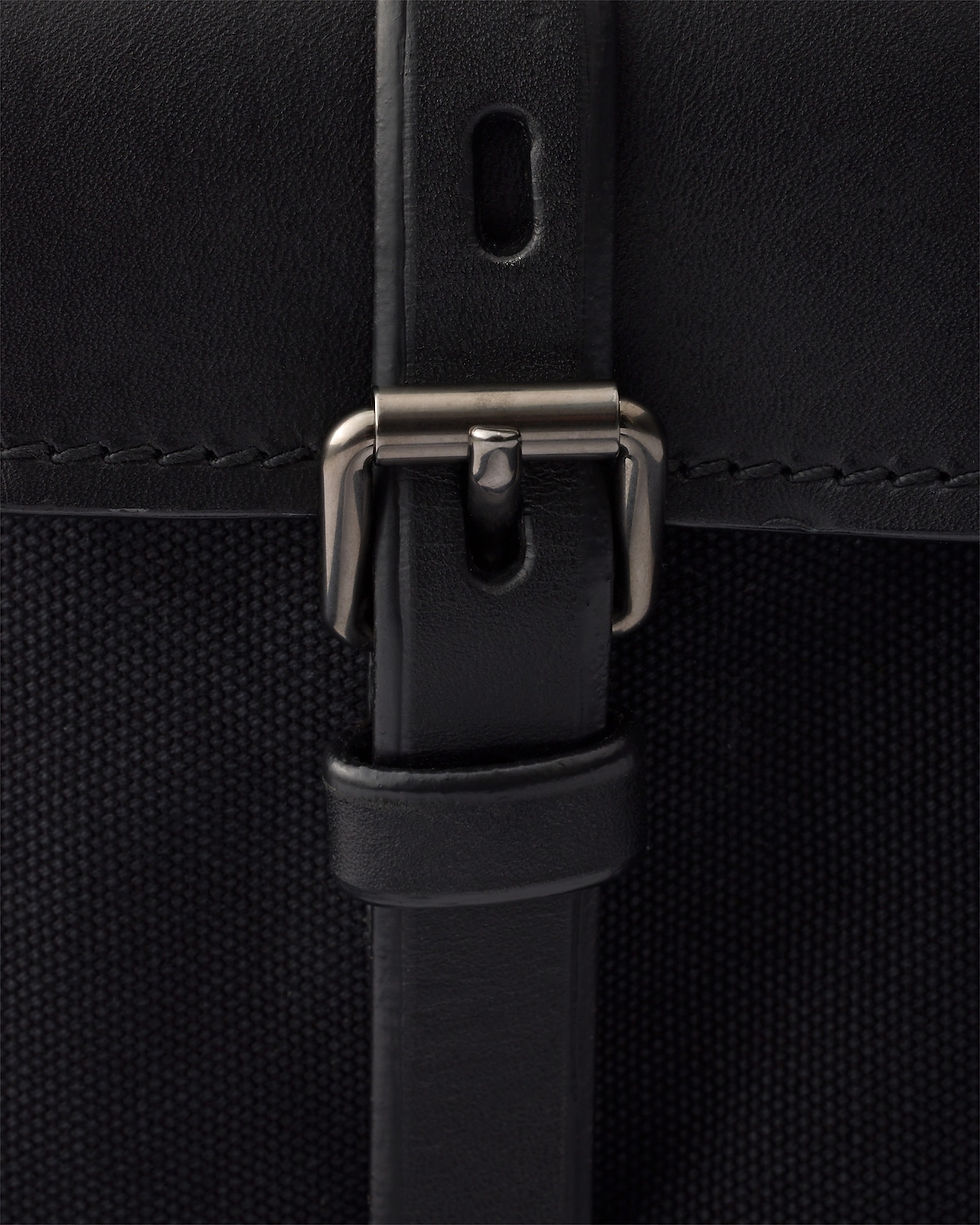 Thumbnail: Prada Route mini bucket bag in black canvas and leather – view 6