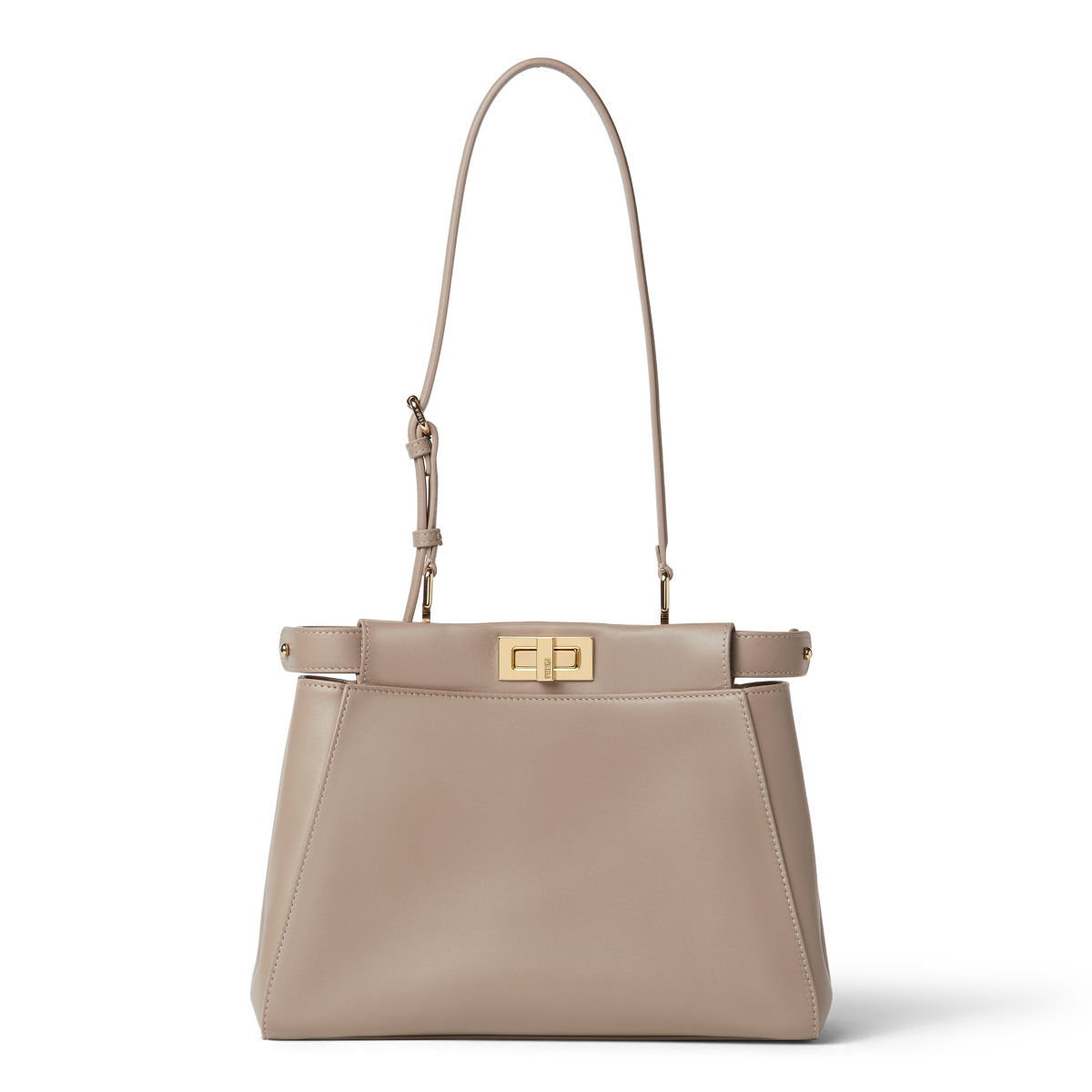 Fendi My Peekaboo Small bag in dove grey calfskin – front view