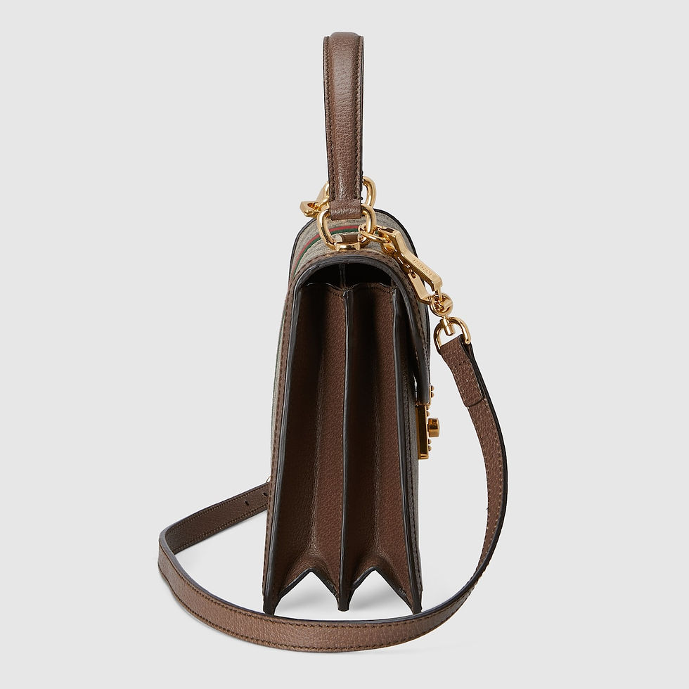 Thumbnail: Gucci Ophidia medium top handle bag - beige and ebony GG Supreme