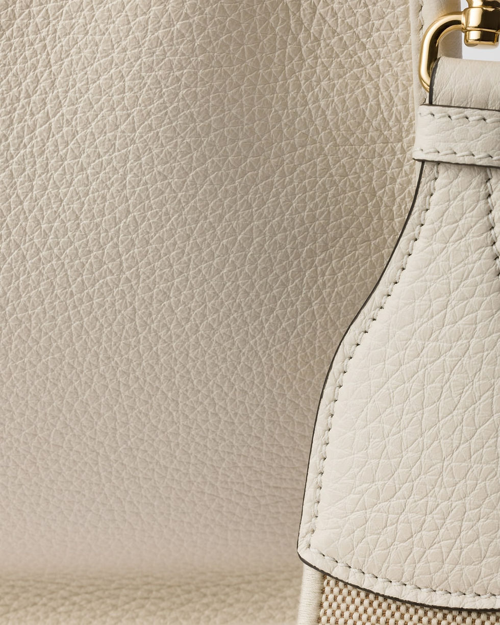 Thumbnail: Prada mini flap shoulder bag in white calfskin – view 6