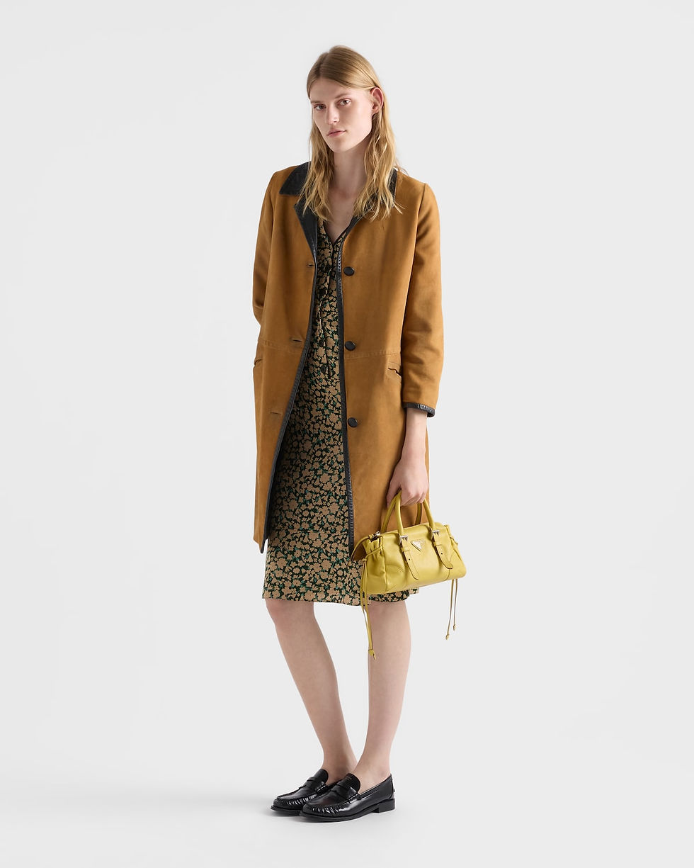 Prada Karin small bag in citron yellow leather – view 2