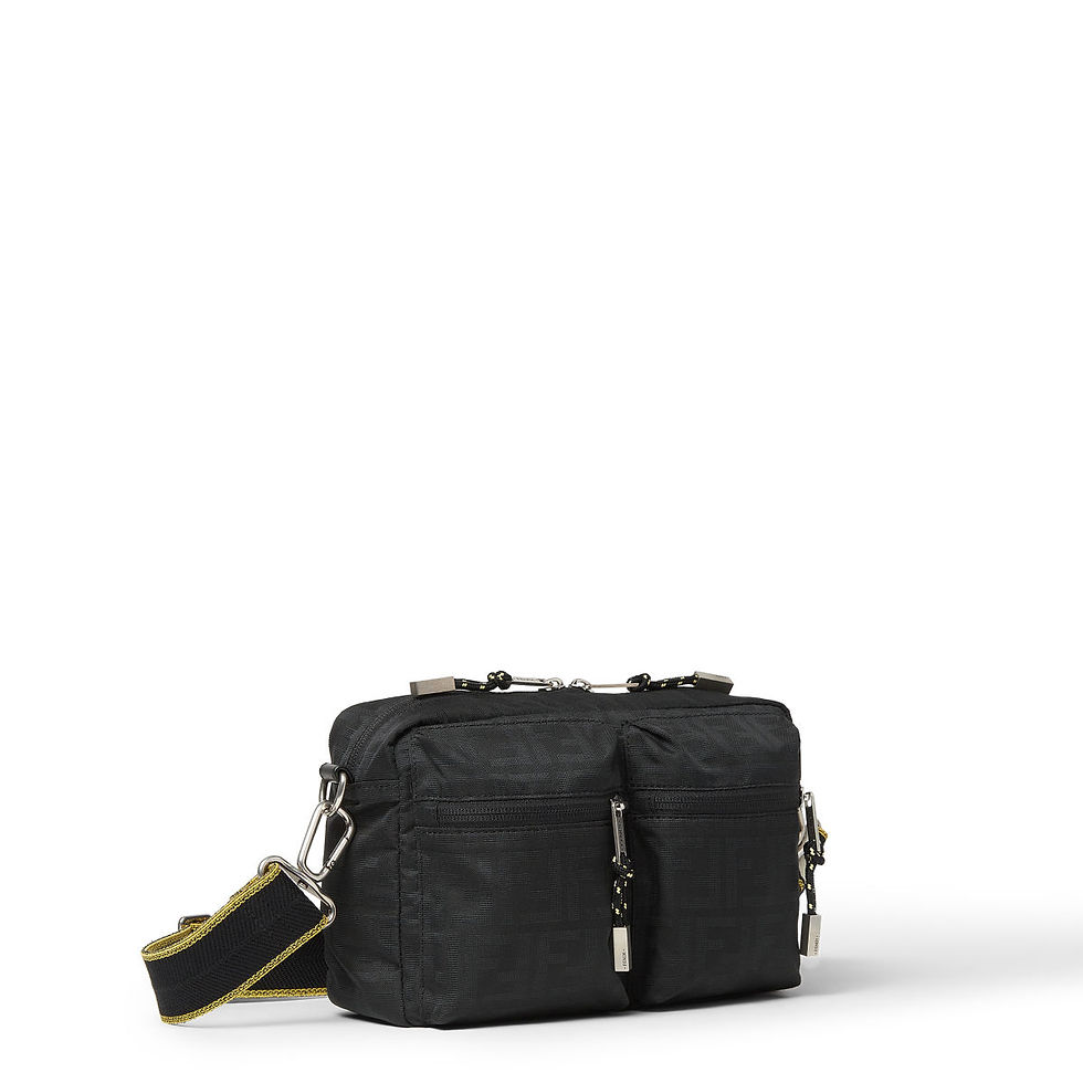 Fendi Camera Case in black Superlight FF Zucca technical fabric – view 2