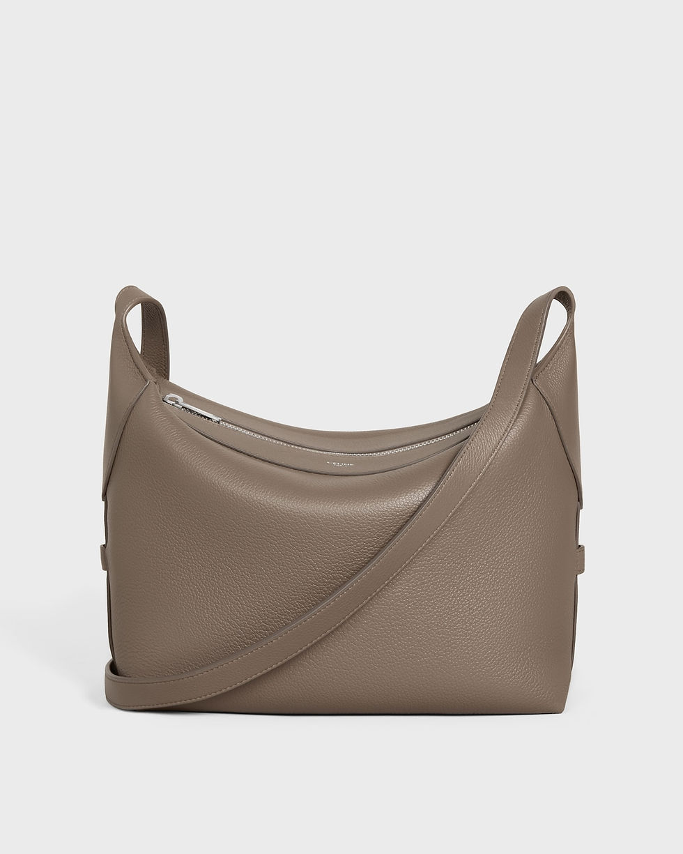 Celine Harry Crossbody Bag in Souris Grained Calfskin – front view