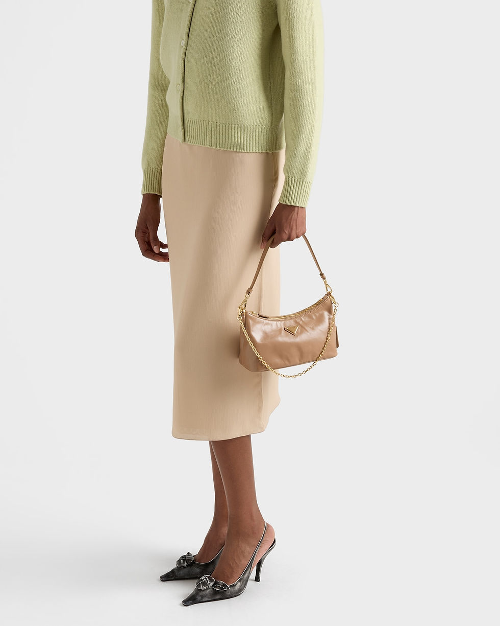 Prada mini shoulder bag in cameo calfskin – view 2