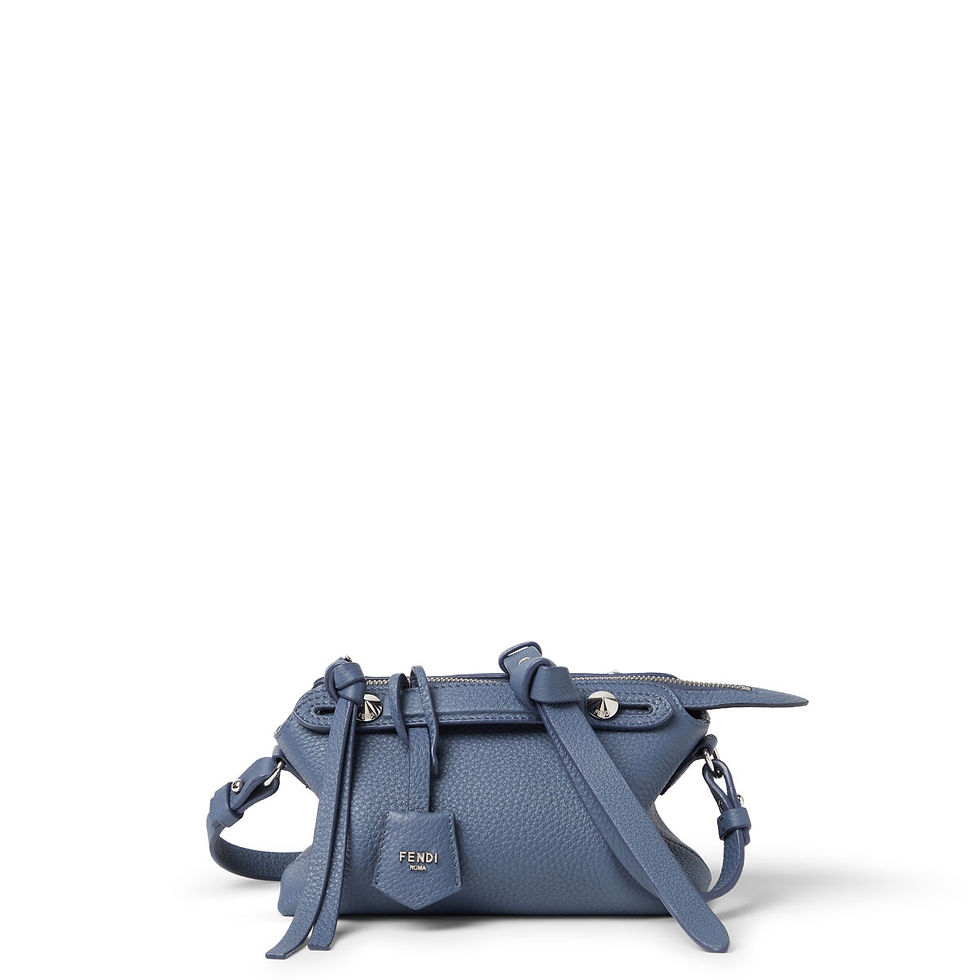 Fendi By The Way Soft Mini bag in light indigo Cuoio Romano leather – view 2