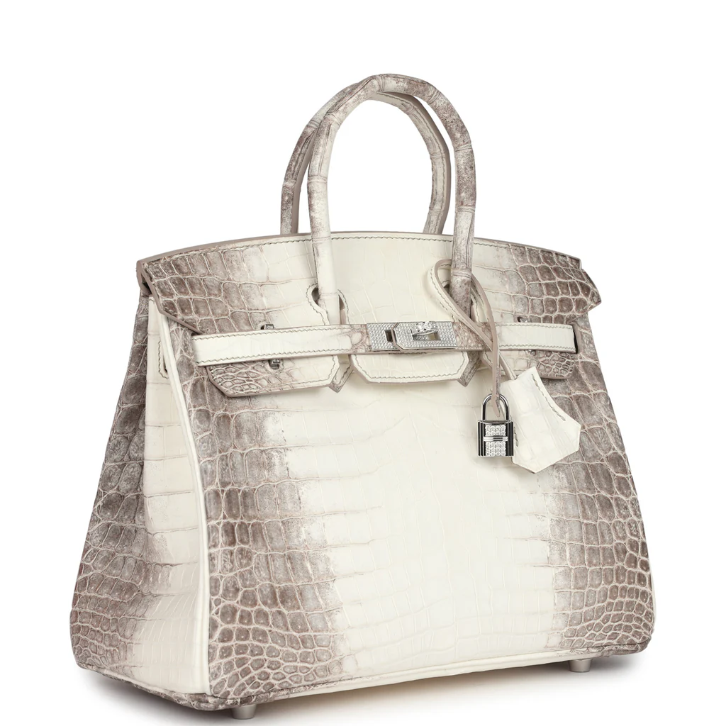 Hermès Birkin 25 Himalaya Niloticus Crocodile Diamond Encrusted
