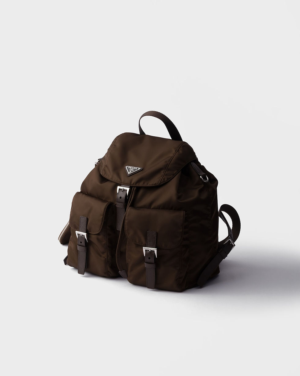 Prada medium backpack in sienna Re-Nylon – view 2
