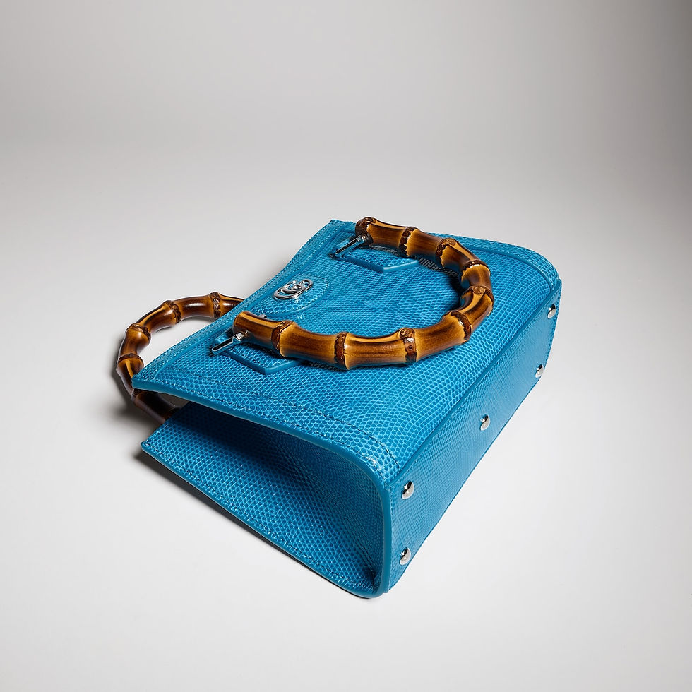 Thumbnail: Gucci Diana lizard small tote bag - azure