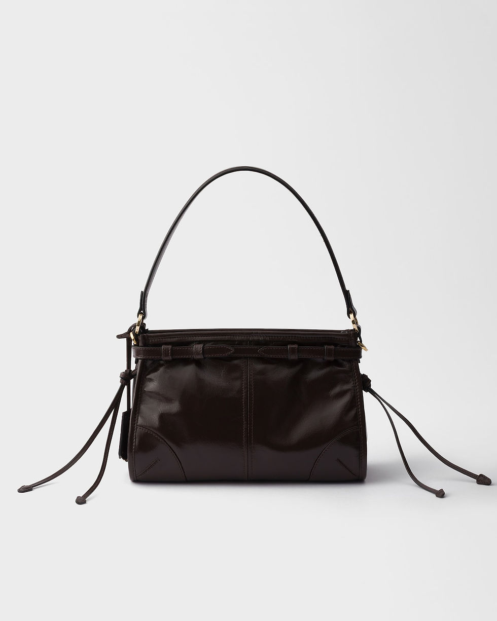 Thumbnail: Prada Bonnie small hobo bag in dark brown calfskin – view 4
