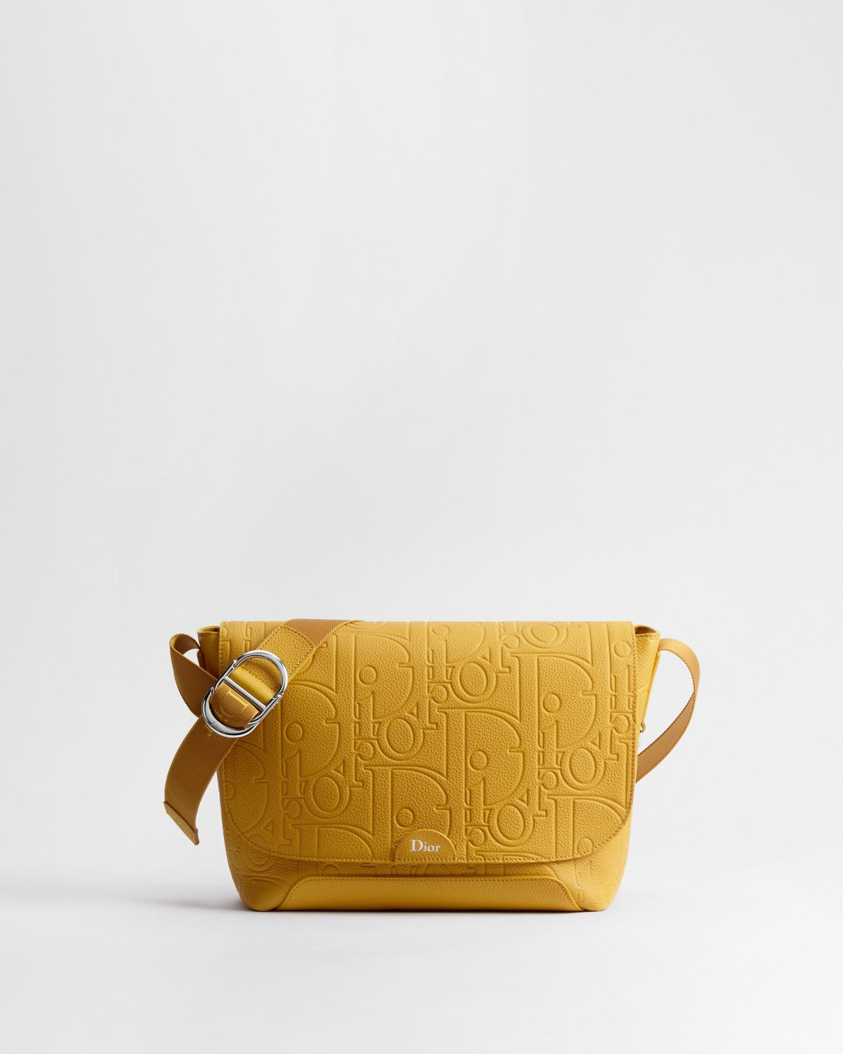 Dior Jett small messenger bag with flap in Dior Gravity leather – front view