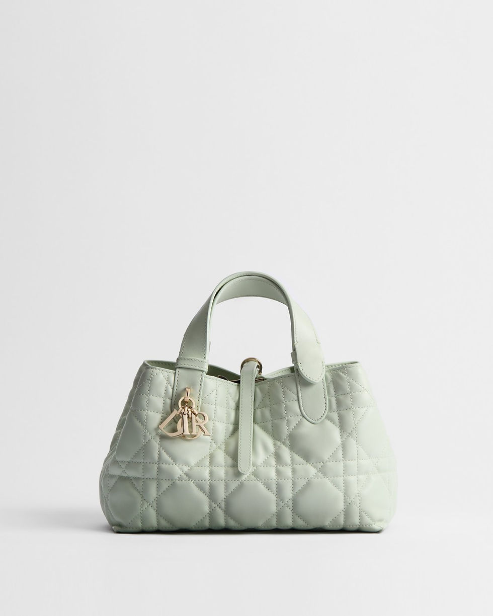 Dior Toujours Small bag in Soupir green Macrocannage calfskin – front view