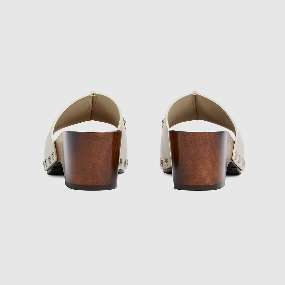 Thumbnail: Gucci Women's platform clog with Horsebit - ivory leather