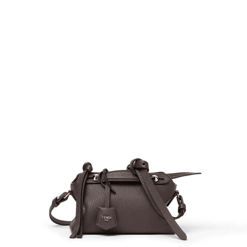 Fendi By The Way Soft Mini bag in ebony black Cuoio Romano leather – view 2