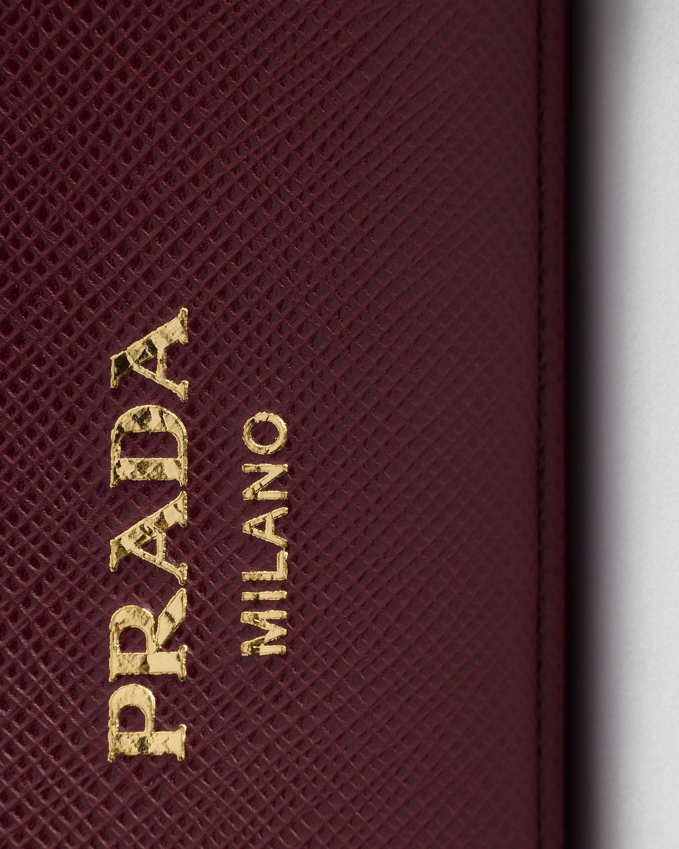 Thumbnail: Prada Avoir mini bag in burgundy Saffiano leather – view 5