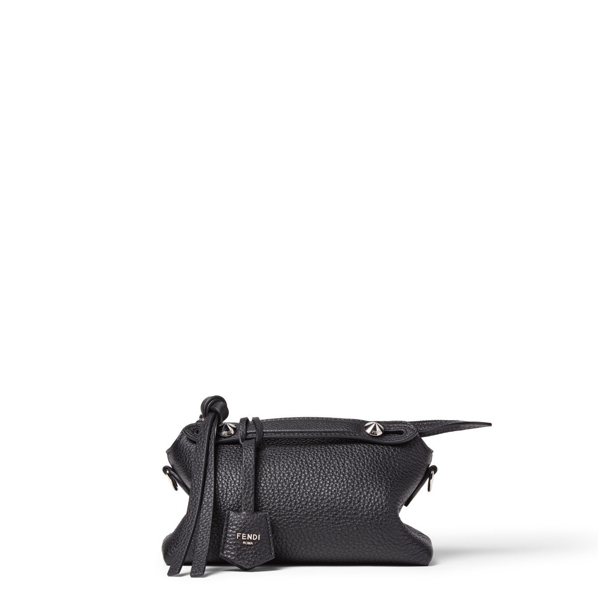 Fendi By The Way Soft Mini bag in black Cuoio Romano leather – front view