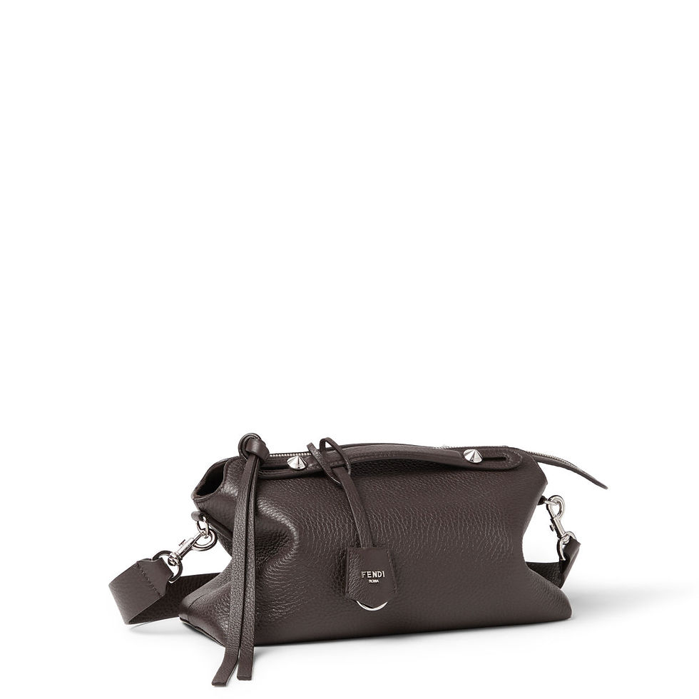 Thumbnail: Fendi By The Way Soft Medium bag in ebony black Cuoio Romano leather – view 3