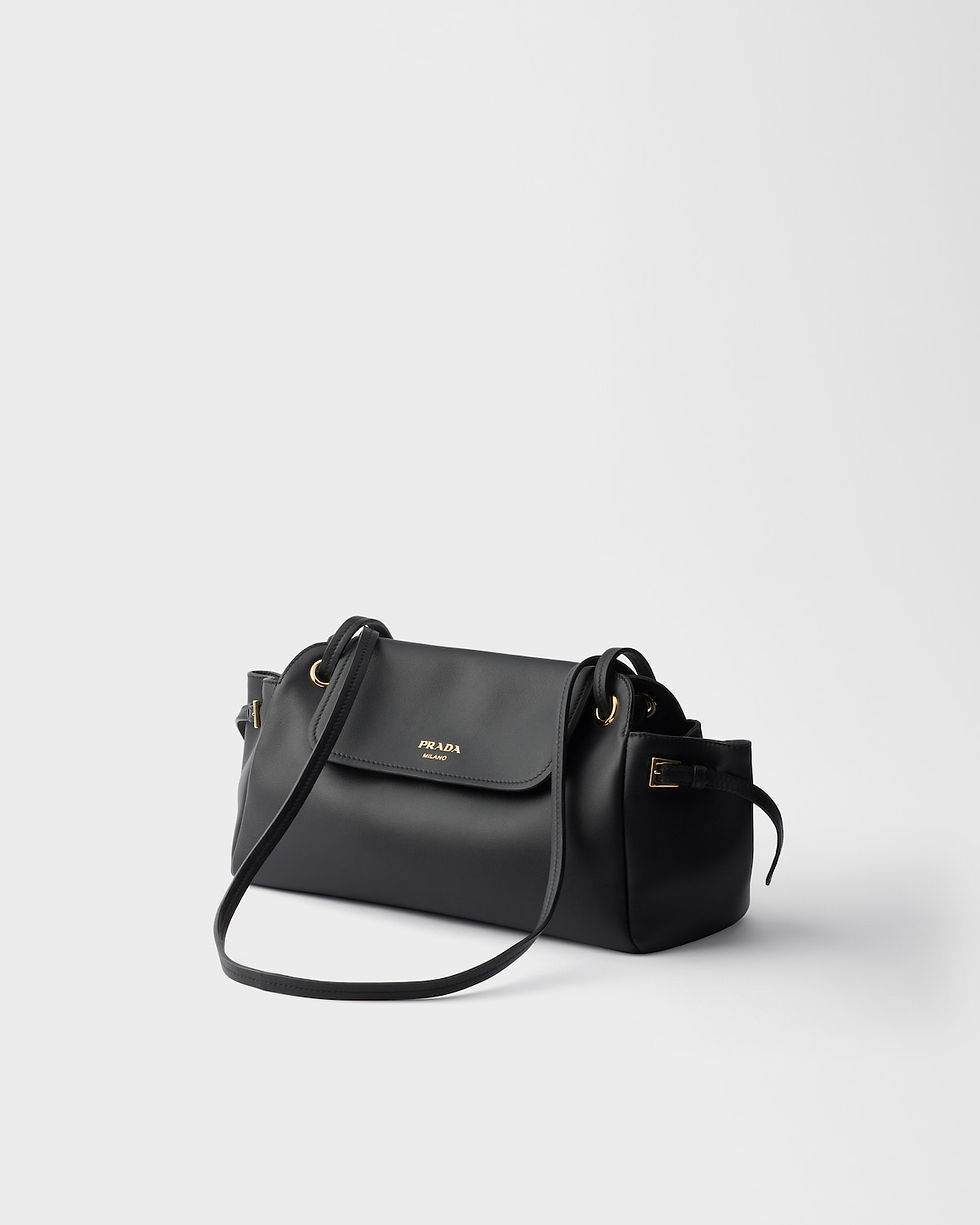 Prada Carry medium shoulder bag in black leather – view 2