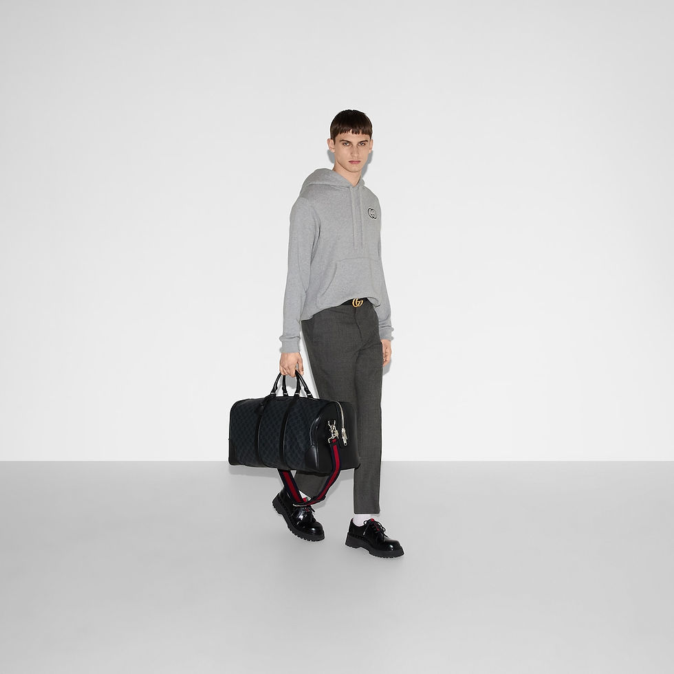 Thumbnail: Gucci GG Black medium duffle bag - black GG Supreme