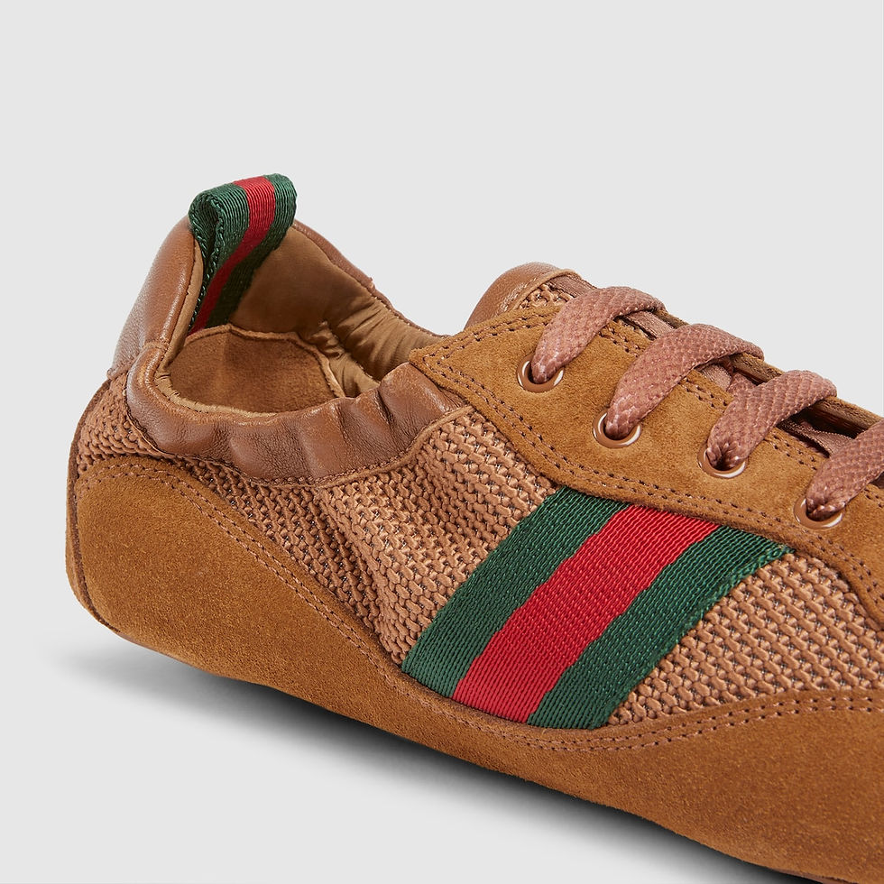 Thumbnail: Women's Gucci Shift trainers - brown fabric