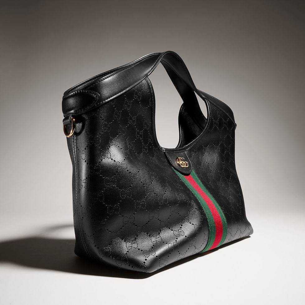 Thumbnail: Gucci Giglio small tote bag - black GG leather